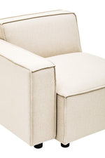 Toulouse Cream Fabric Left Arm Modular Sofa - Bargainia.com - 