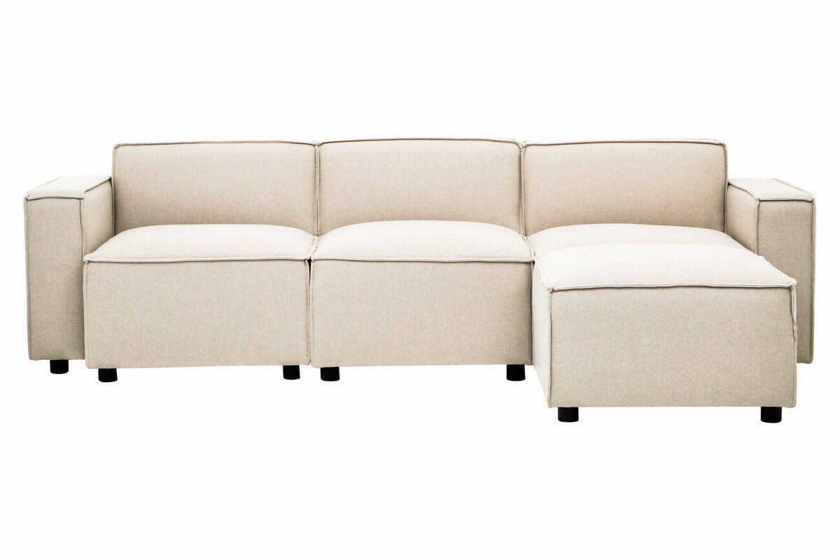 Toulouse Cream Fabric Left Arm Modular Sofa - Bargainia.com - 