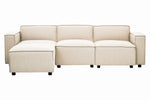 Toulouse Cream Fabric Left Arm Modular Sofa - Bargainia.com - 