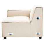 Toulouse Cream Fabric Left Arm Modular Sofa - Bargainia.com - 