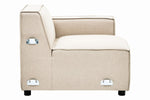 Toulouse Cream Fabric Right Arm Modular Sofa - Bargainia.com - 