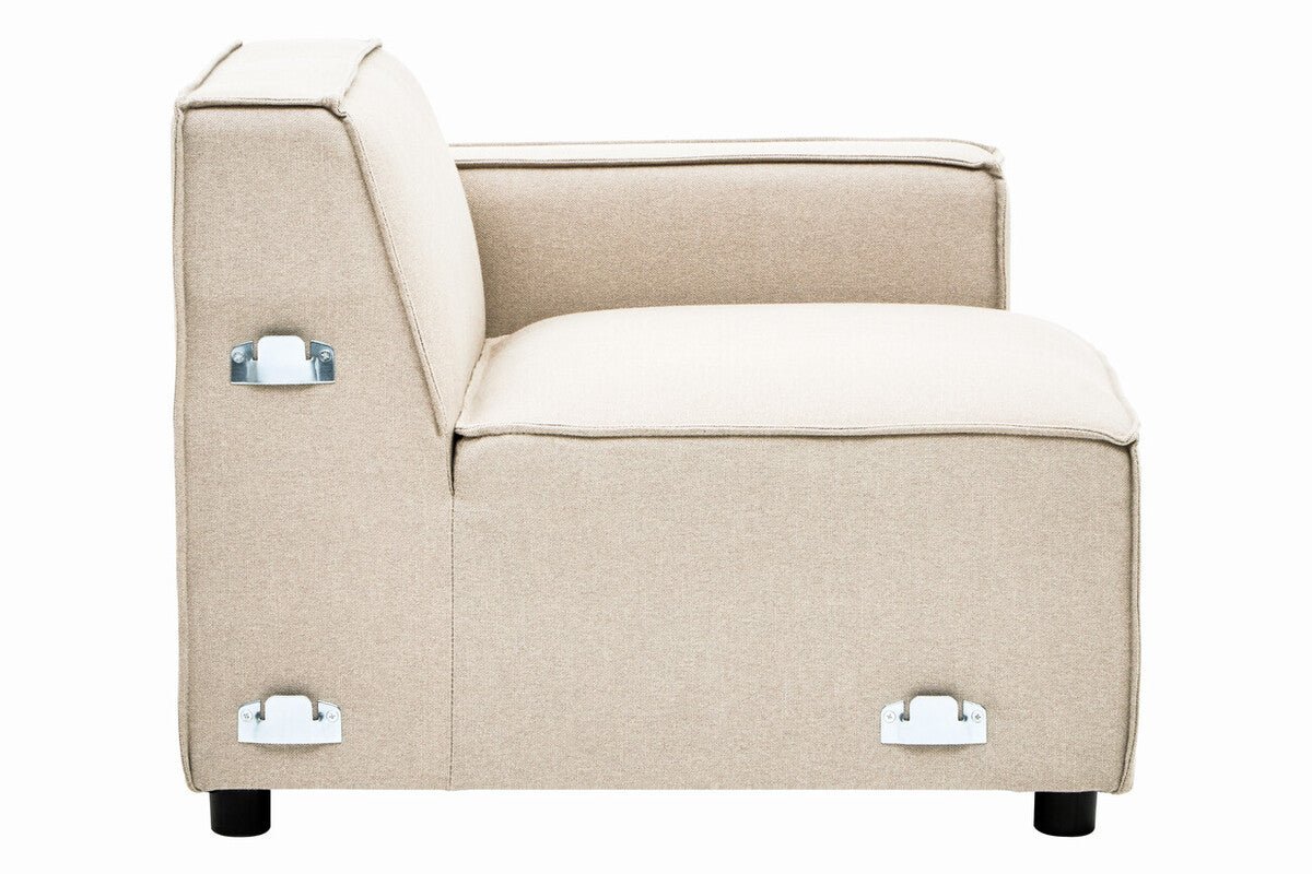 Toulouse Cream Fabric Right Arm Modular Sofa - Bargainia.com - 