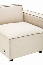 Toulouse Cream Fabric Right Arm Modular Sofa - Bargainia.com - 