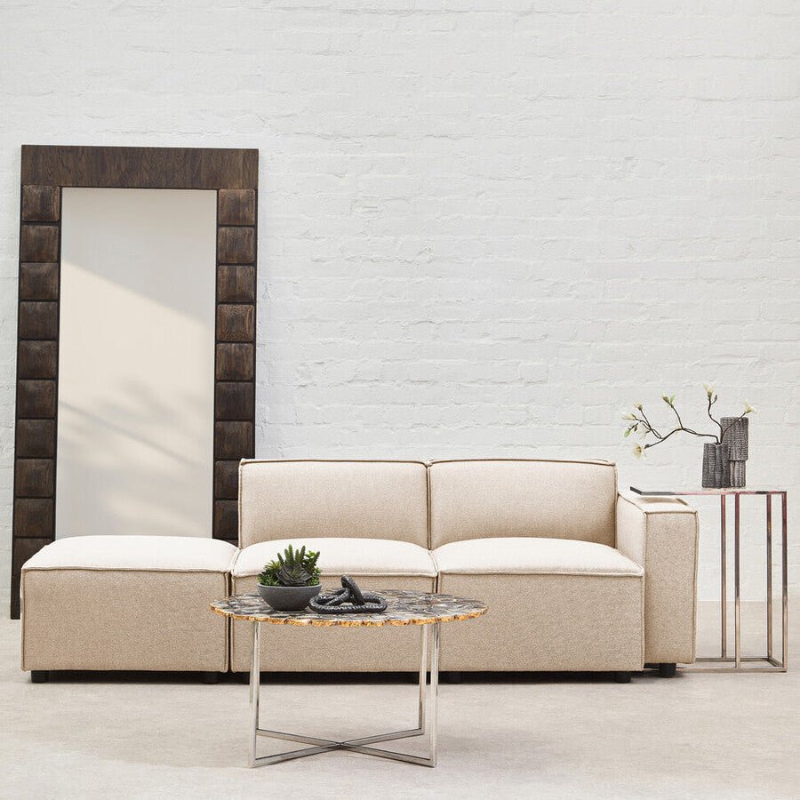Toulouse Cream Fabric Right Arm Modular Sofa - Bargainia.com - 