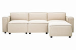 Toulouse Cream Fabric Right Arm Modular Sofa - Bargainia.com - 