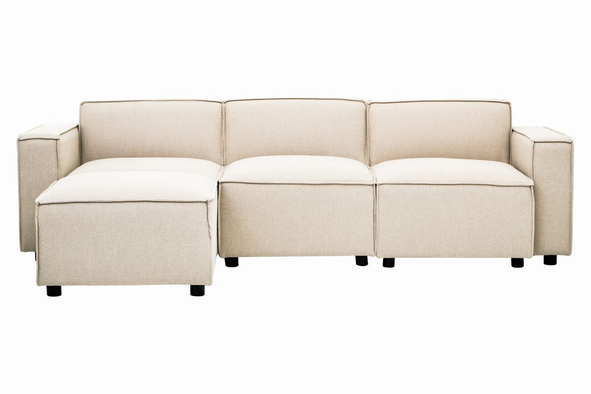 Toulouse Cream Fabric Right Arm Modular Sofa - Bargainia.com - 