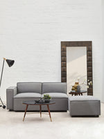 Toulouse Grey Fabric Armless Modular Sofa - Bargainia.com - 