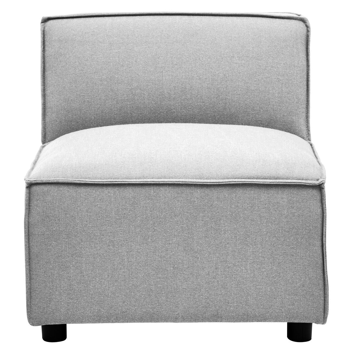Toulouse Grey Fabric Armless Modular Sofa - Bargainia.com - 