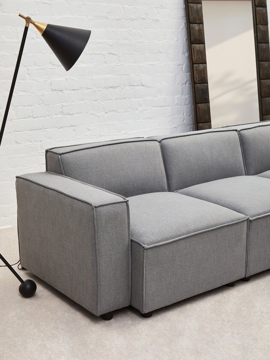 Toulouse Grey Fabric Armless Modular Sofa - Bargainia.com - 