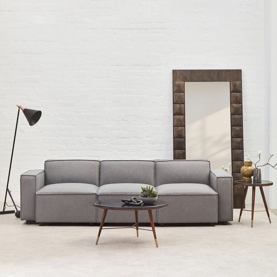 Toulouse Grey Fabric Armless Modular Sofa - Bargainia.com - 