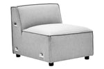Toulouse Grey Fabric Armless Modular Sofa - Bargainia.com - 