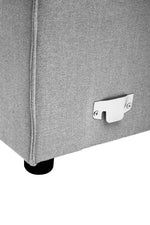 Toulouse Grey Fabric Armless Modular Sofa - Bargainia.com - 