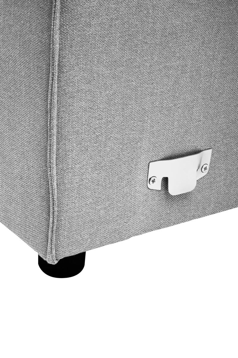 Toulouse Grey Fabric Armless Modular Sofa - Bargainia.com - 