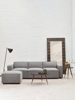 Toulouse Grey Fabric Armless Modular Sofa - Bargainia.com - 