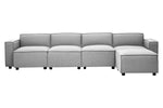 Toulouse Grey Fabric Left Arm Modular Sofa - Bargainia.com - 
