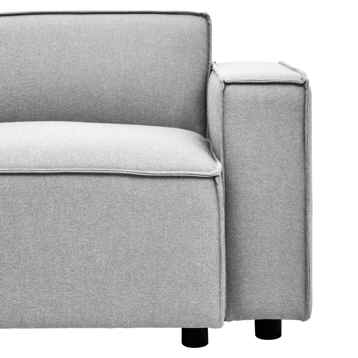 Toulouse Grey Fabric Right Arm Modular Sofa - Bargainia.com - 