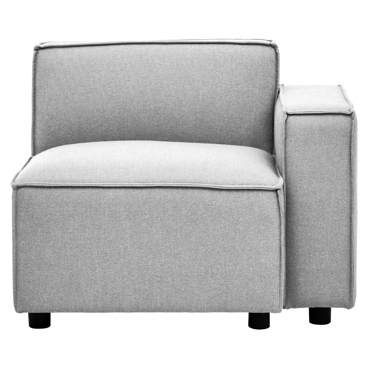 Toulouse Grey Fabric Right Arm Modular Sofa - Bargainia.com - 