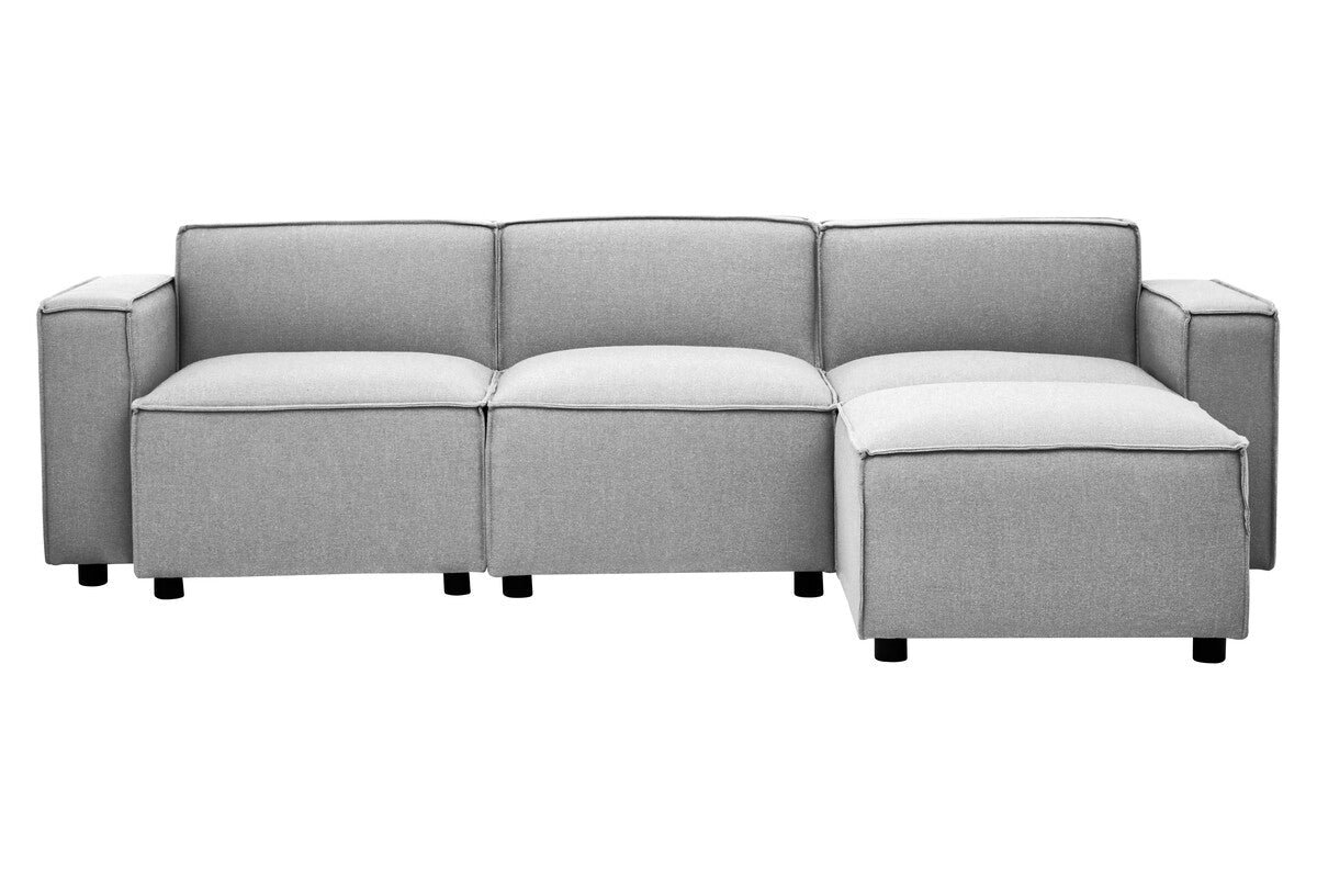 Toulouse Grey Fabric Right Arm Modular Sofa - Bargainia.com - 