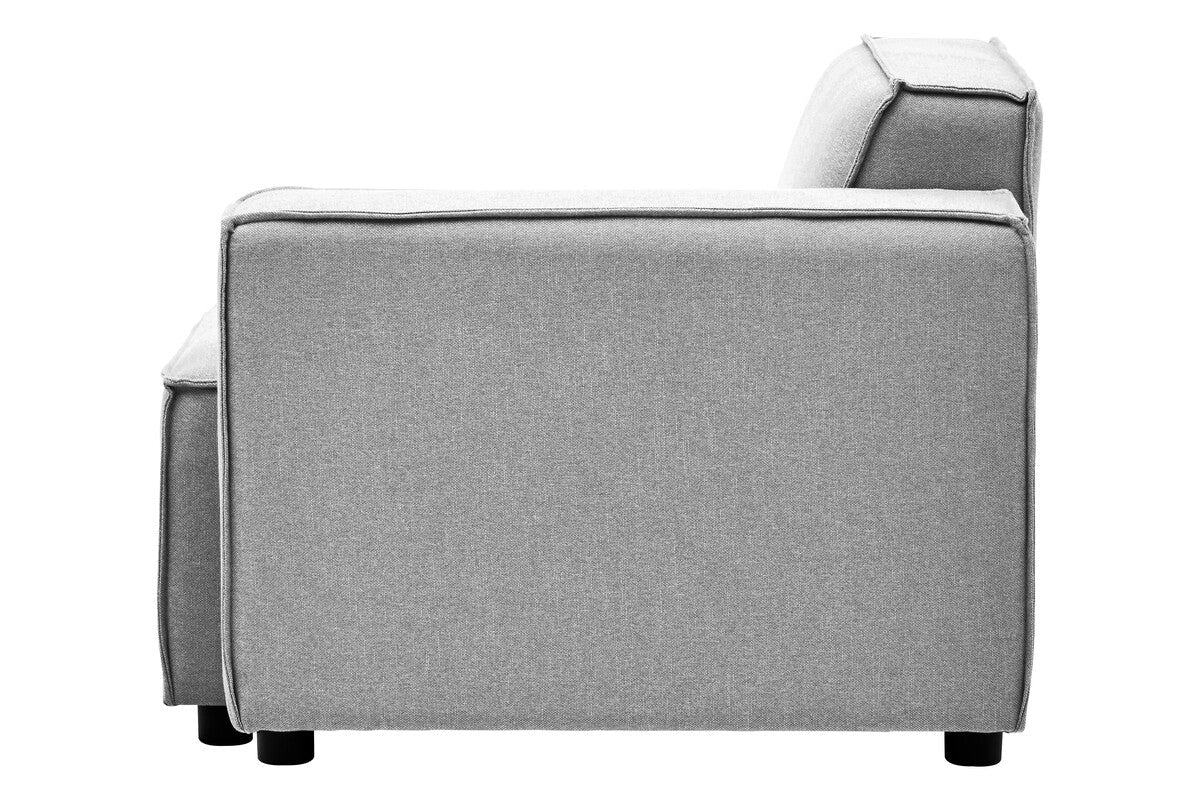 Toulouse Grey Fabric Right Arm Modular Sofa - Bargainia.com - 