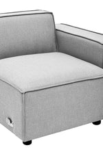 Toulouse Grey Fabric Right Arm Modular Sofa - Bargainia.com - 