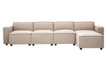 Toulouse Natural Fabric Armless Modular Sofa - Bargainia.com - 