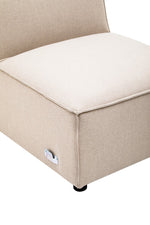 Toulouse Natural Fabric Armless Modular Sofa - Bargainia.com - 
