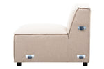 Toulouse Natural Fabric Armless Modular Sofa - Bargainia.com - 