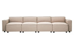 Toulouse Natural Fabric Armless Modular Sofa - Bargainia.com - 