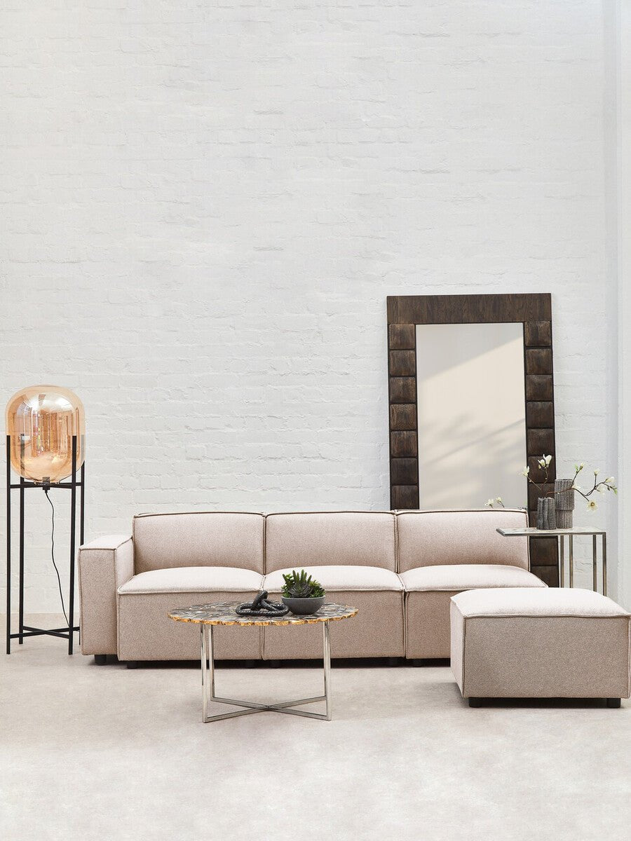 Toulouse Natural Fabric Armless Modular Sofa - Bargainia.com - 