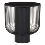 Trento End Table With Black Glass Top - Bargainia.com - 5018705442723