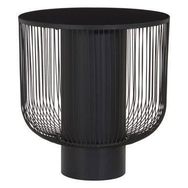 Trento End Table With Black Glass Top - Bargainia.com - 5018705442723