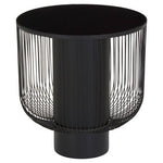 Trento End Table With Black Glass Top - Bargainia.com - 5018705442723