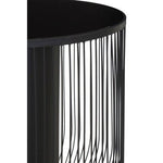 Trento End Table With Black Glass Top - Bargainia.com - 5018705442723