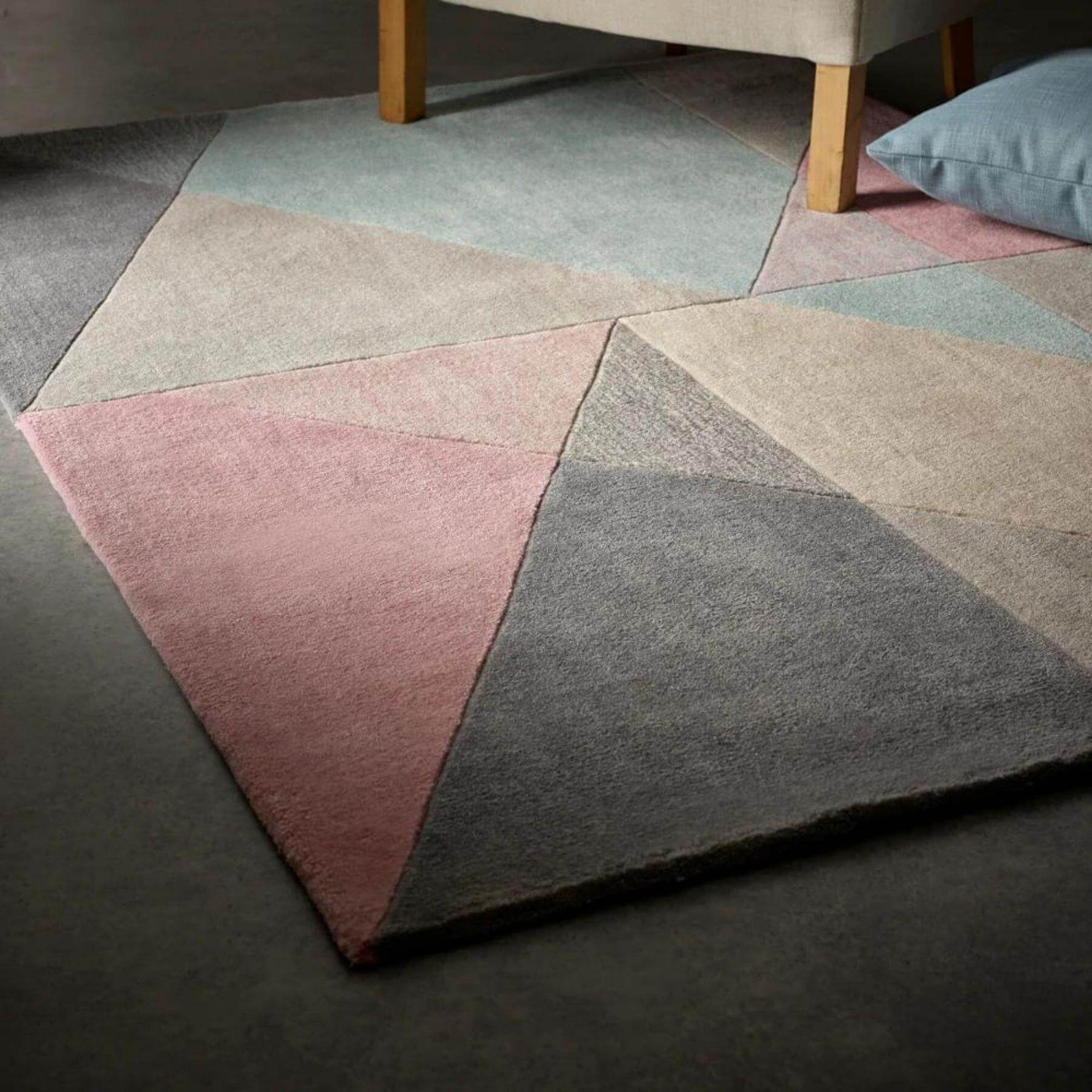 Trio Multi Pastel Geometric Rug - Bargainia.com - 