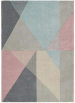 Trio Multi Pastel Geometric Rug - Bargainia.com - 