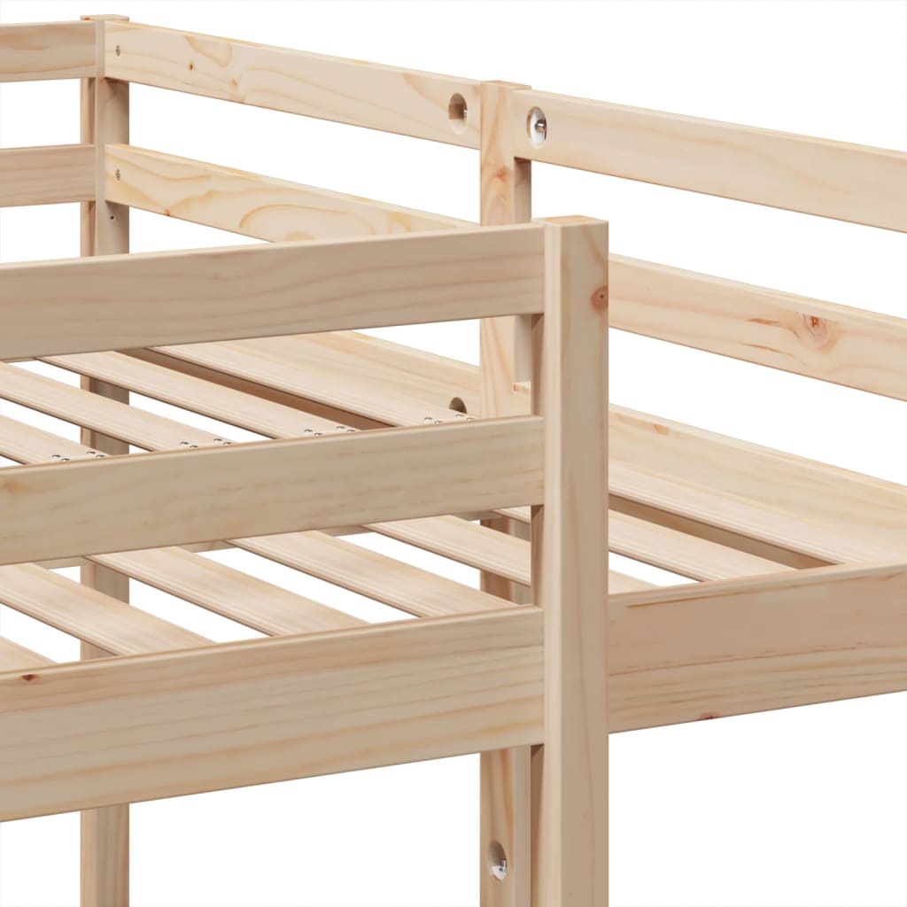 Triple Bunk Bed Frame 160x200/80x160 cm Solid Wood Pine - Bargainia.com - 8721158373403 - 3308580