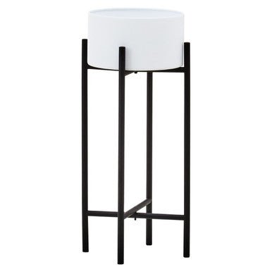 Trosa Small White And Black Floor Standing Planter - Bargainia.com - 5018705997025