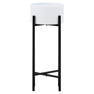 Trosa Small White And Black Floor Standing Planter - Bargainia.com - 5018705997025