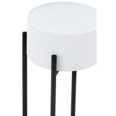 Trosa Small White And Black Floor Standing Planter - Bargainia.com - 5018705997025