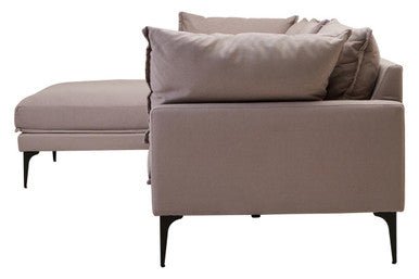 Troyes Grey Three Seat Left Chaise Sofa - Bargainia.com - 