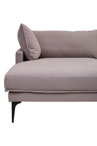 Troyes Grey Three Seat Left Chaise Sofa - Bargainia.com - 