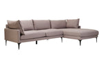 Troyes Grey Three Seat Right Chaise Sofa - Bargainia.com - 