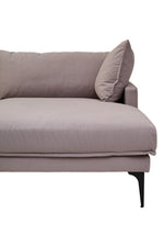 Troyes Grey Three Seat Right Chaise Sofa - Bargainia.com - 
