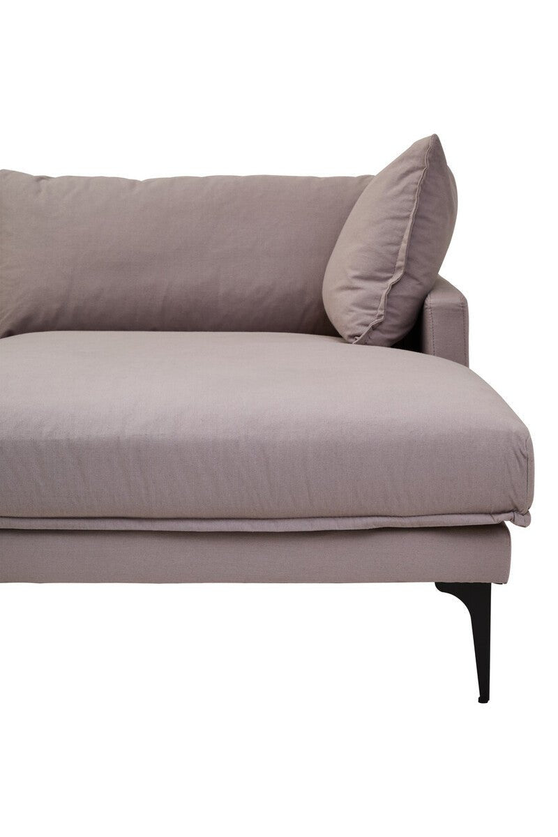 Troyes Grey Three Seat Right Chaise Sofa - Bargainia.com - 
