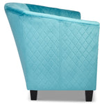 Tub Arm Chair - Stilo Velvet Blue - Bargainia.com - 