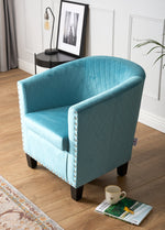 Tub Arm Chair - Stilo Velvet Blue - Bargainia.com - 