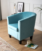 Tub Arm Chair - Stilo Velvet Blue - Bargainia.com - 