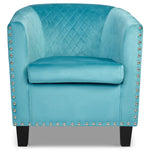 Tub Arm Chair - Stilo Velvet Blue - Bargainia.com - 