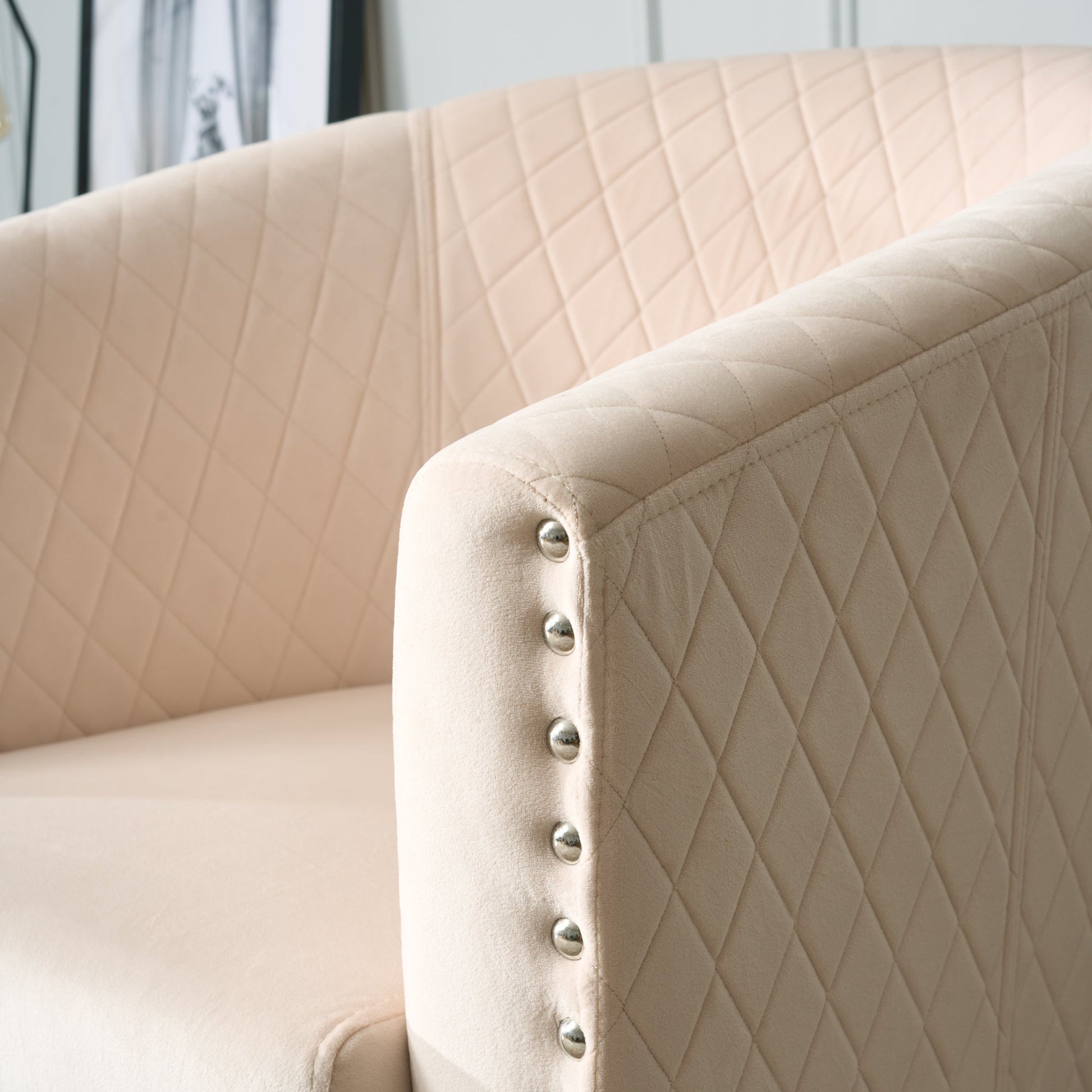 Tub Arm Chair - Stilo Velvet Cream Bargainia
