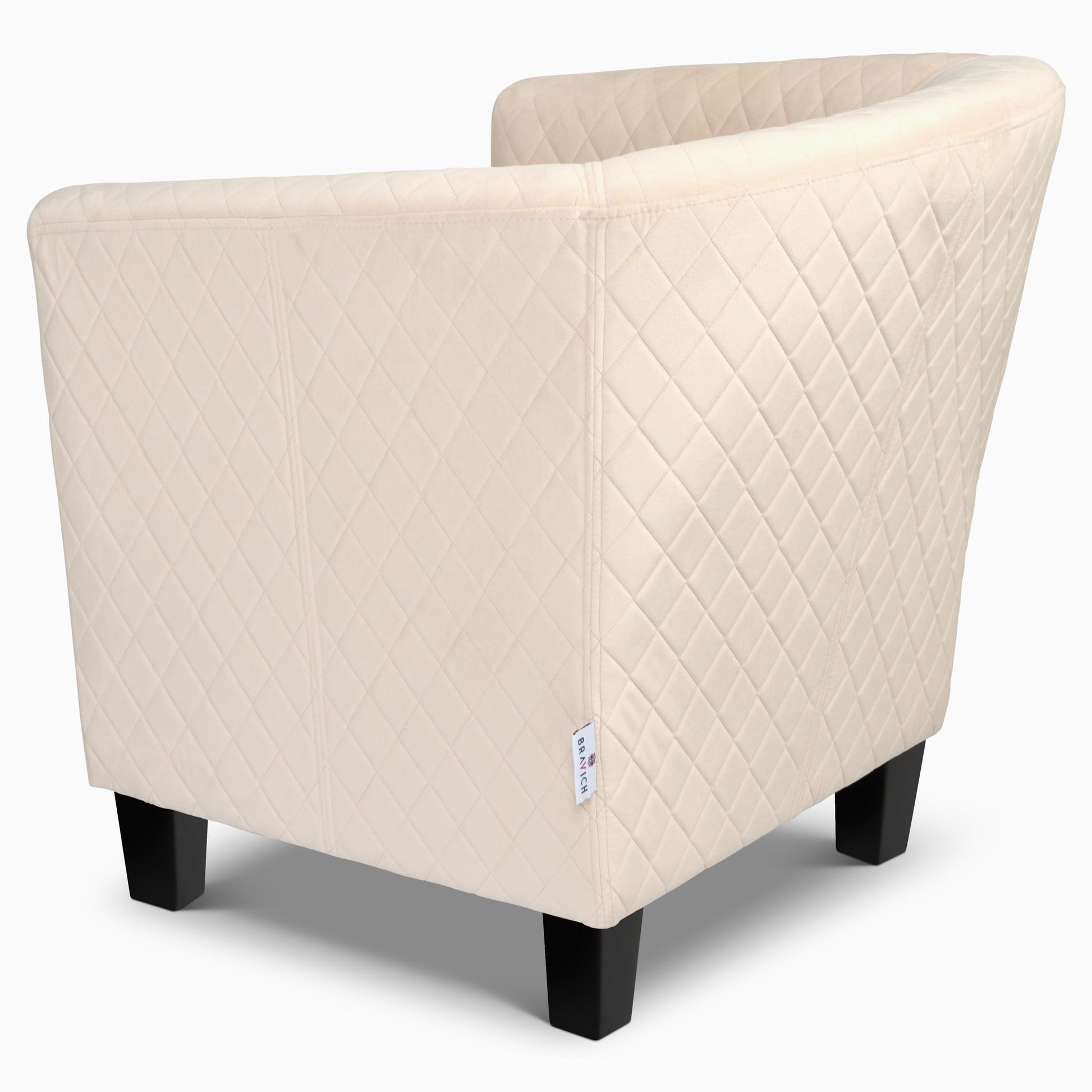Tub Arm Chair - Stilo Velvet Cream Bargainia